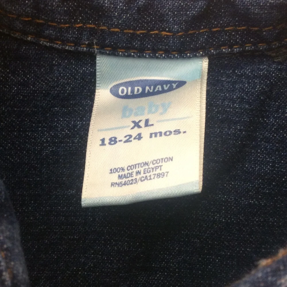 Old navy denim button down boys shirt